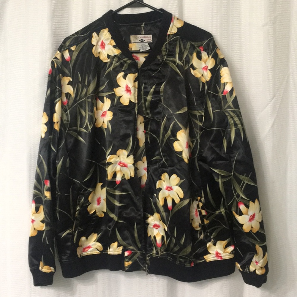 Tropical Floral Print Jacket